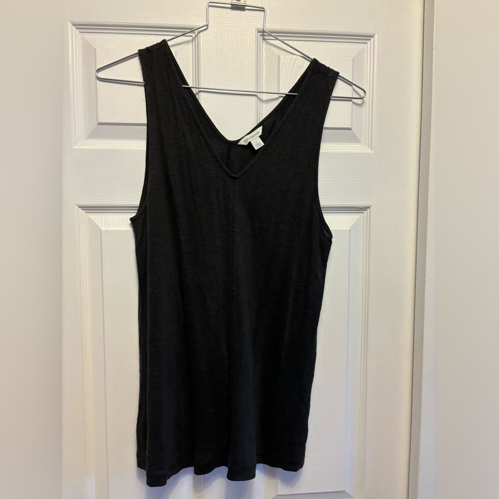 Sundance Black Neck Tank Top Large